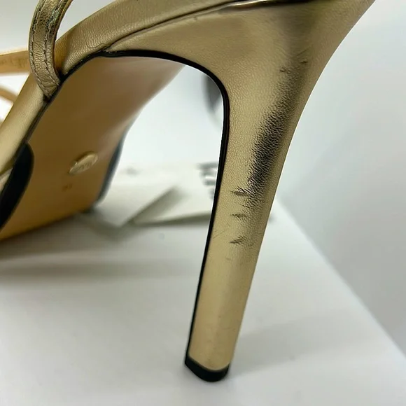 Zara NWT Dazzling Golden Strappy High Heel Shoes **Size 41/USA Size 10**🔥🔥 - Picture 6 of 7